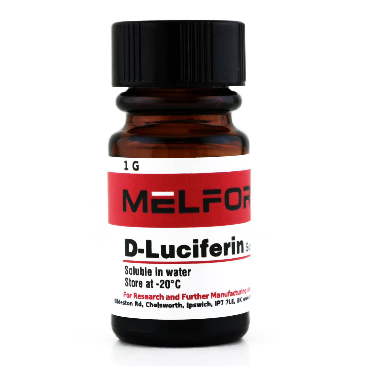 D-Luciferin Sodium Salt [4,5-Dihydro-2-(6-hydroxy-2-benzothiazolyl)-4-thia-zolecarboxylic acid, sodium salt], 1 Gram