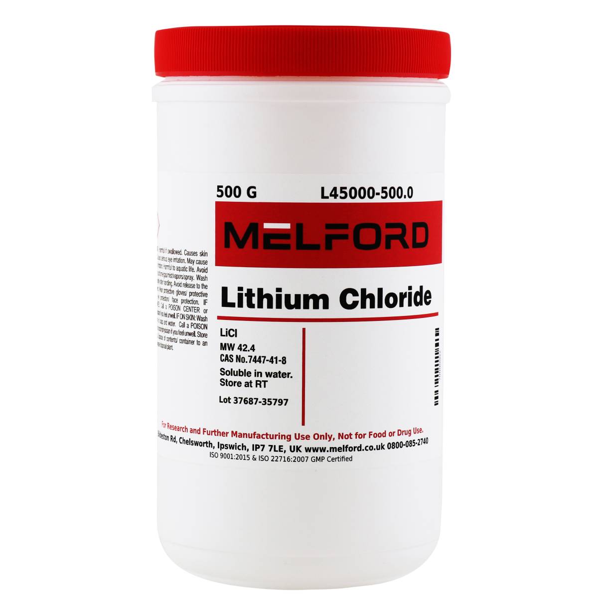 Lithium Chloride, 500 Grams
