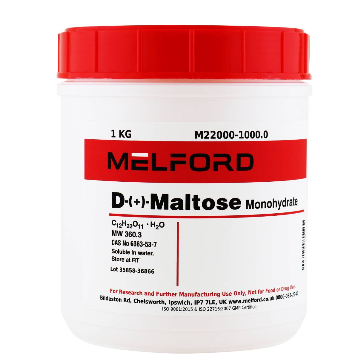 D-(+)-Maltose Monohydrate, 1 Kilogram