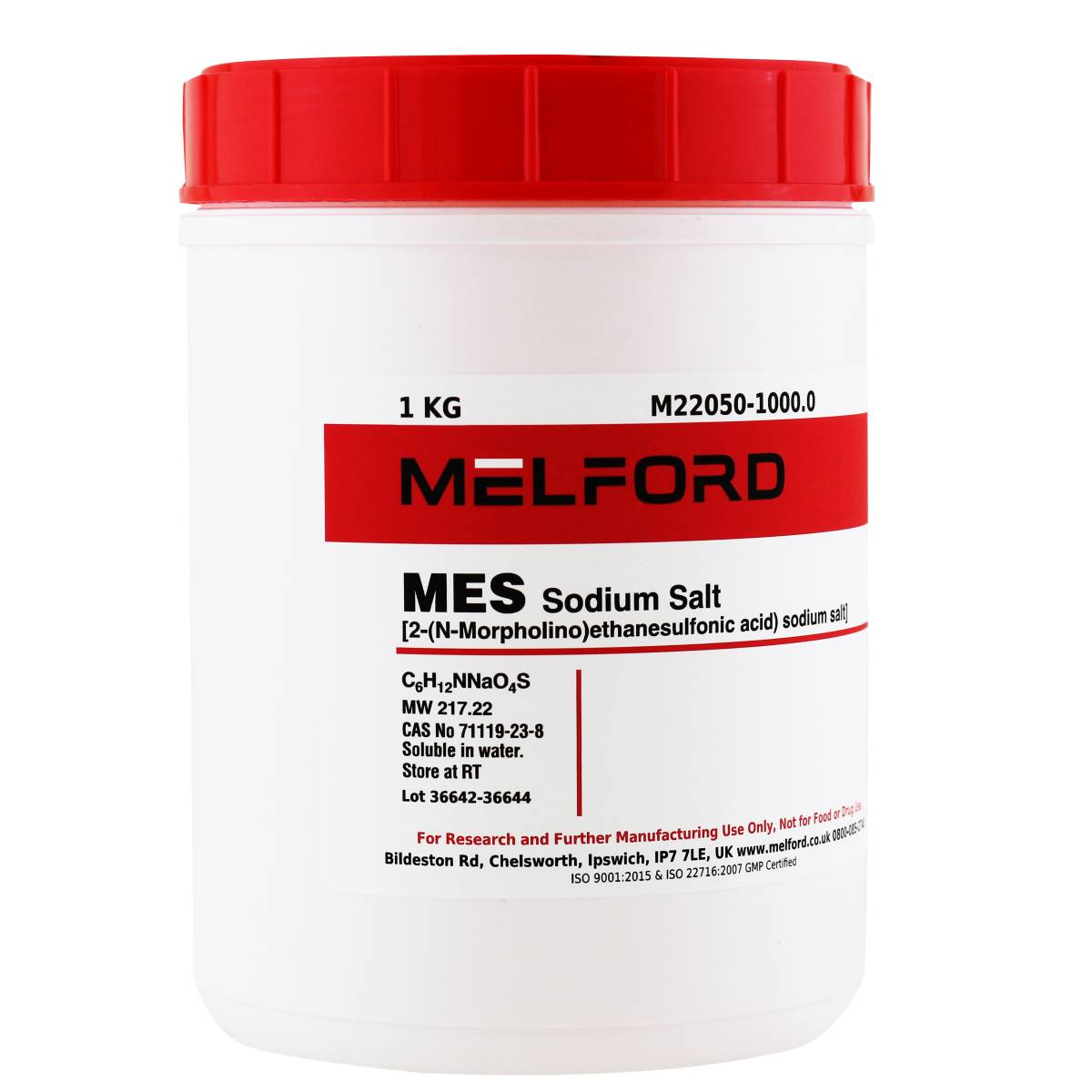 MES Sodium Salt [2-(N-Morpholino)ethanesulfonic acid] sodium salt, 1 kilogram