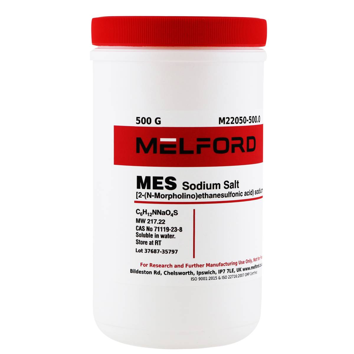 MES Sodium Salt [2-(N-Morpholino)ethanesulfonic acid] sodium salt, 500 Grams