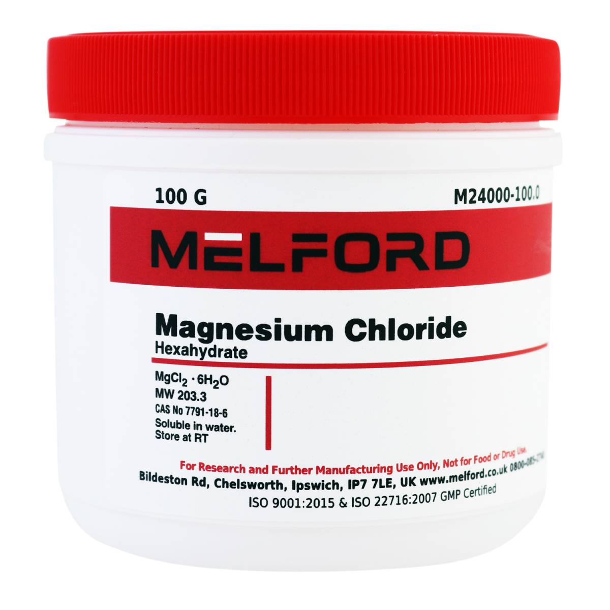 Magnesium Chloride Hexahydrate, 100 Grams