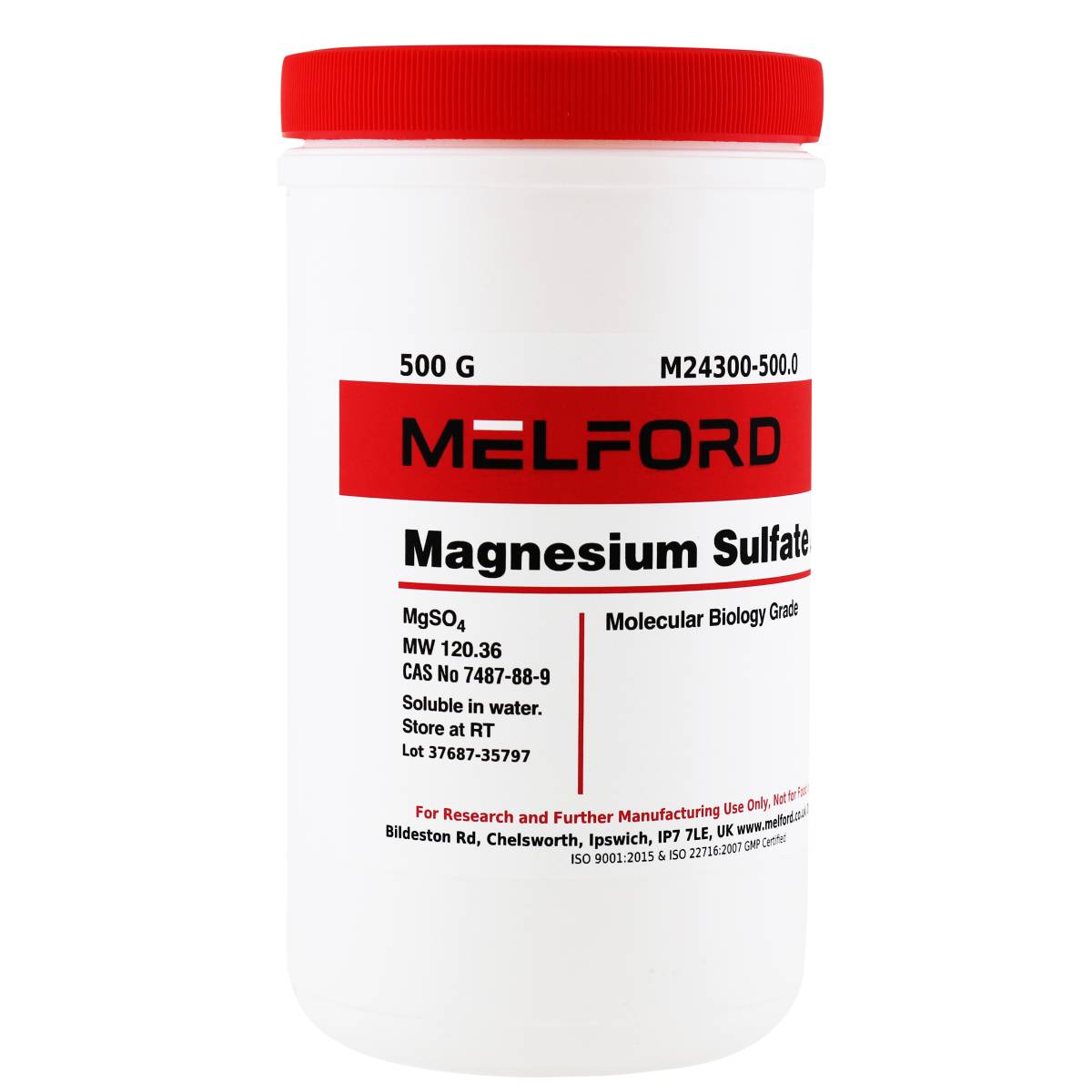Magnesium Sulfate Anhydrous, 500 Grams