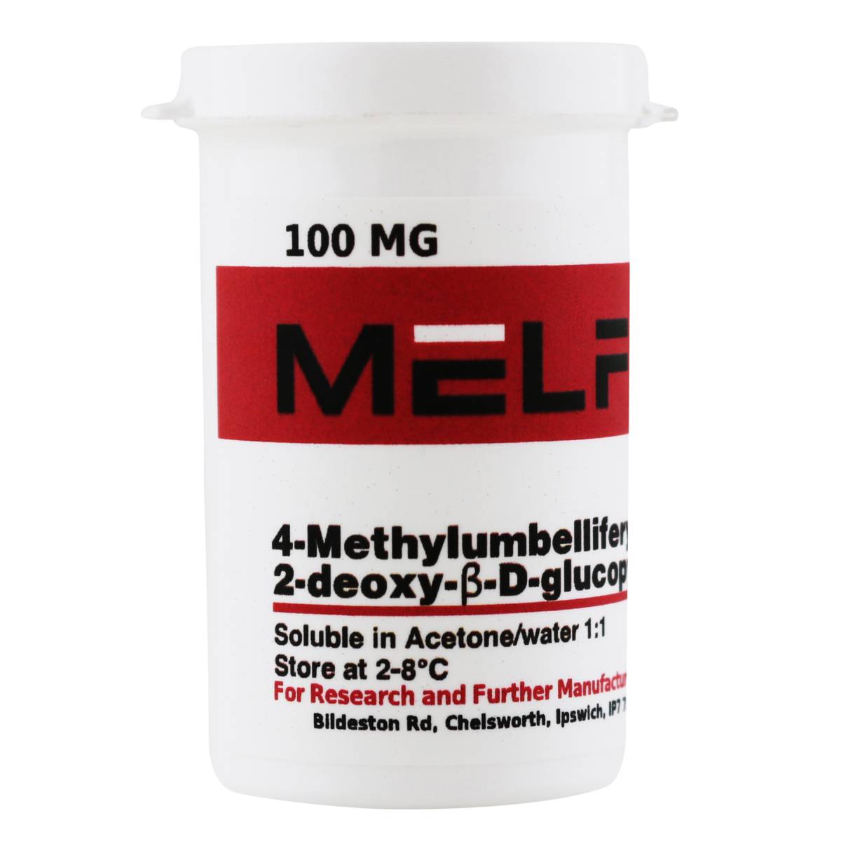 4-Methylumbelliferyl-2-acetamido-2-deoxy-B-D-glucopyranoside [4-Methylumbelliferyl-N-acetyl-B-D-glucosaminide], 100 Milligrams