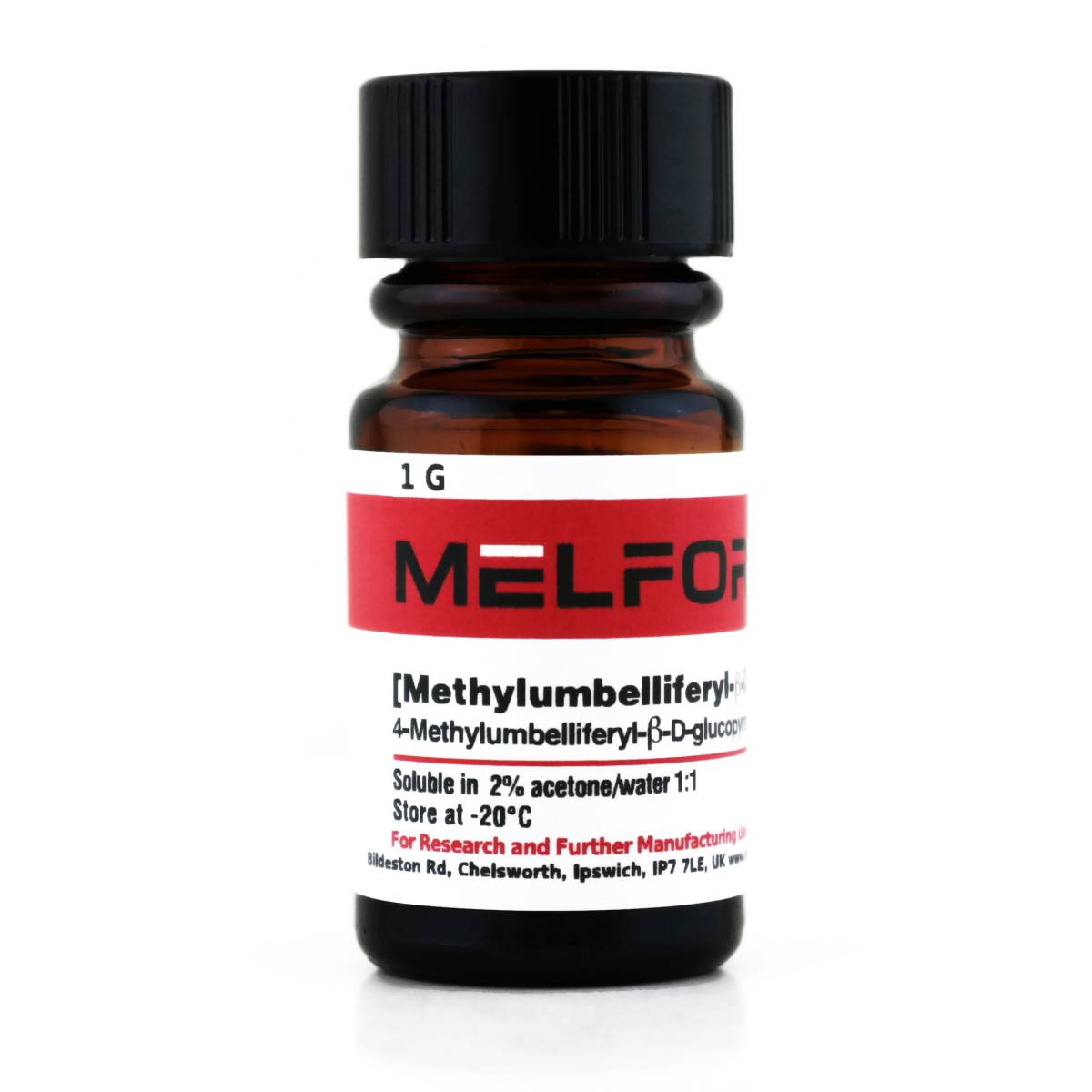 4-Methylumbelliferyl-B-D-glucopyranoside Monohydrate [Methylumbelliferyl-B-D-glucoside], 1 Gram