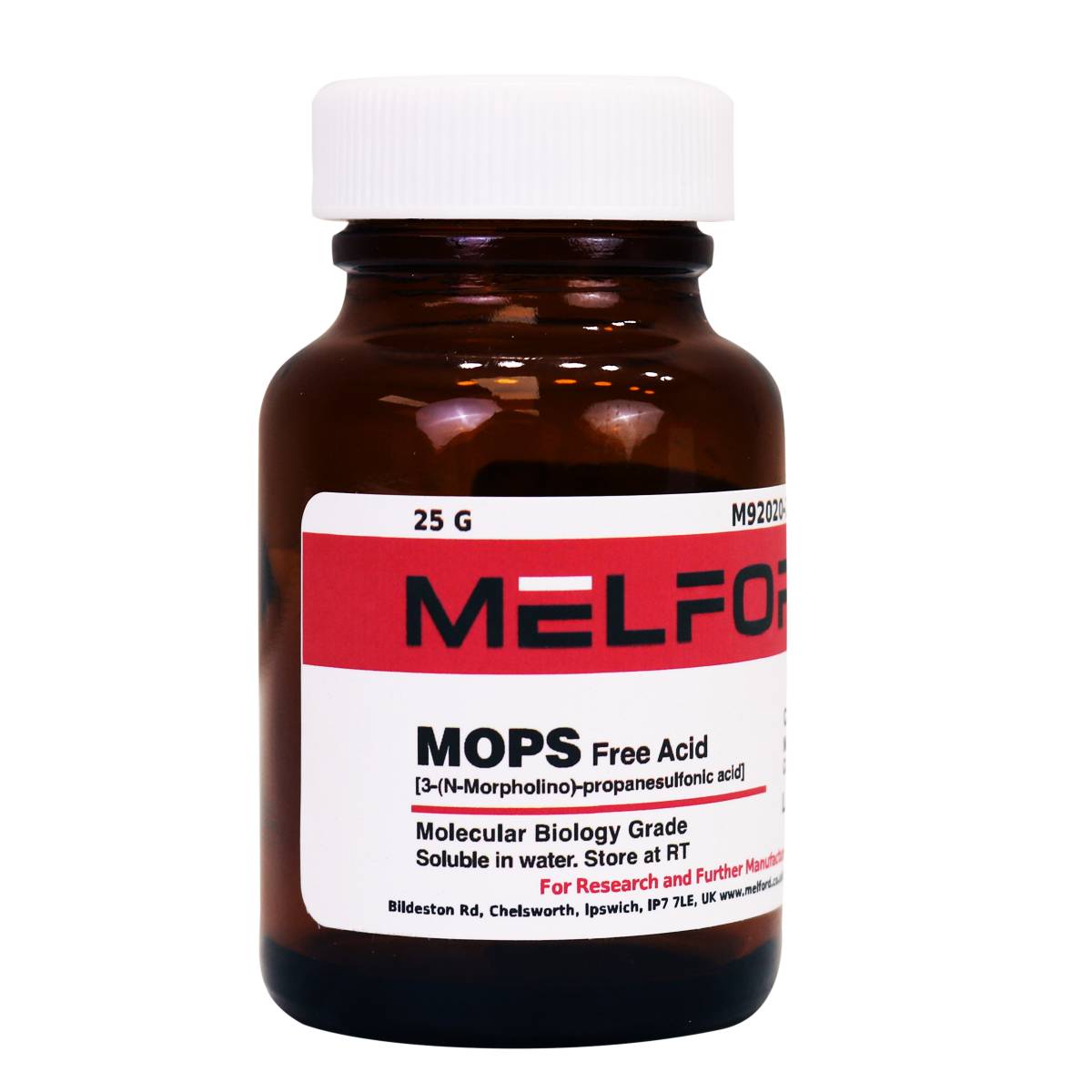 MOPS [3-(N-morpholino)-propanesulfonic acid], 25 Grams