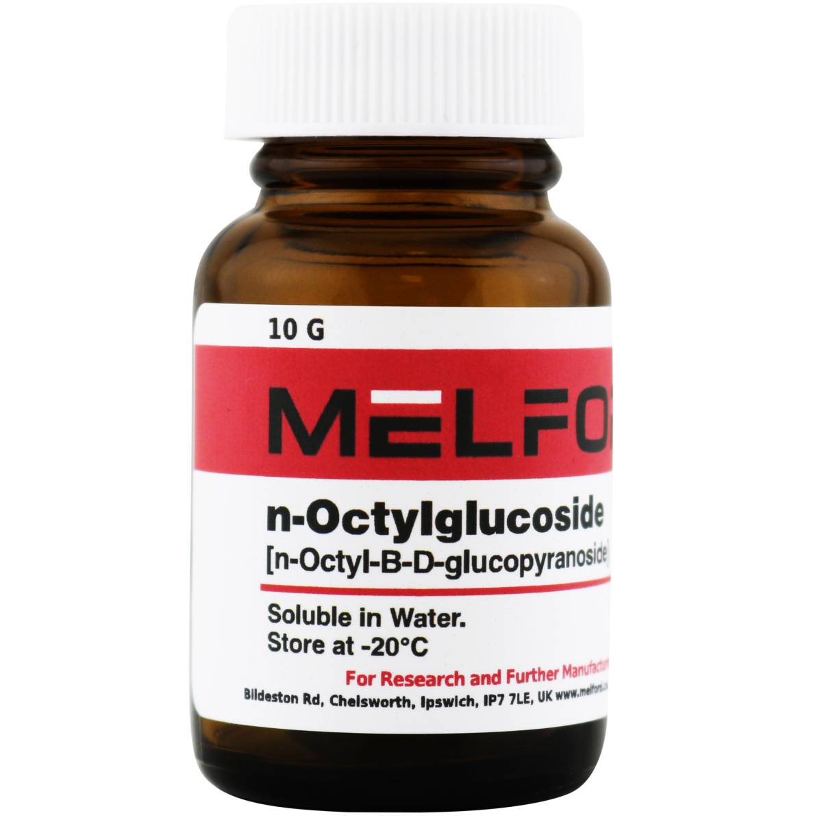 n-Octylglucoside [n-Octyl-B-D-glucopyranoside], 10 Grams