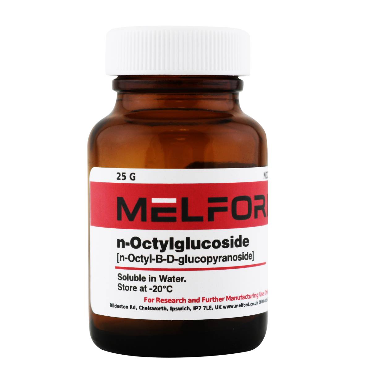 n-Octylglucoside [n-Octyl-B-D-glucopyranoside], 25 Grams