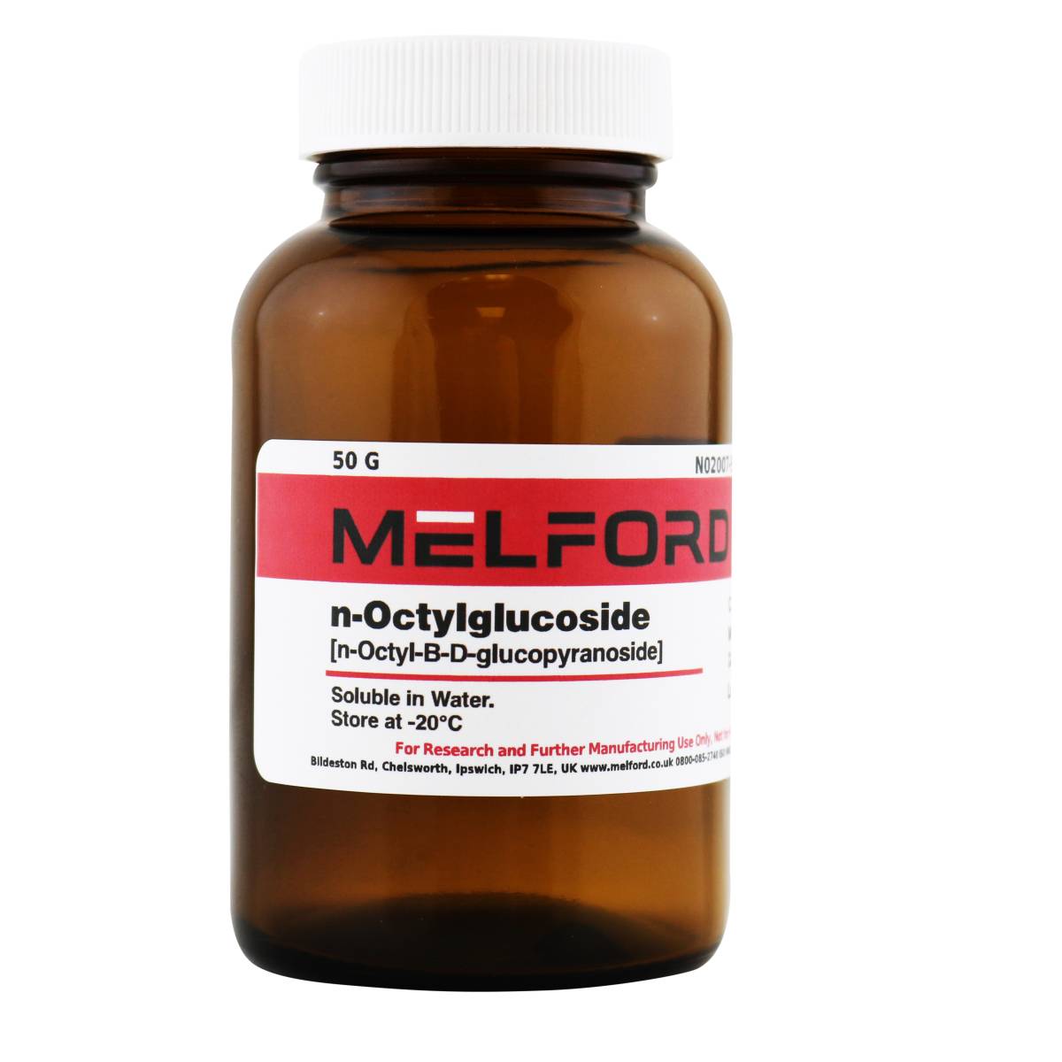 n-Octylglucoside [n-Octyl-B-D-glucopyranoside], 50 Grams