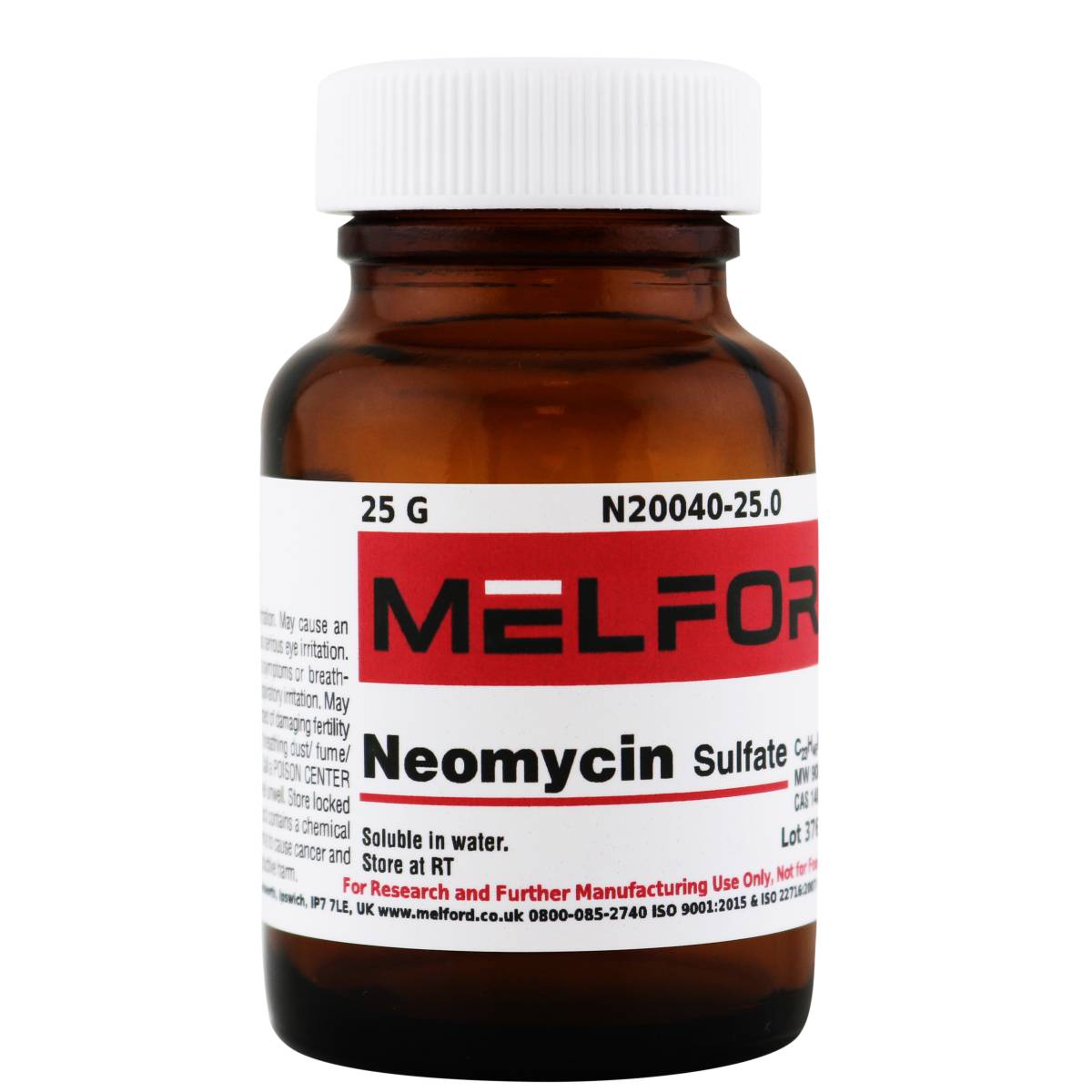 Neomycin Sulfate, 25 Grams