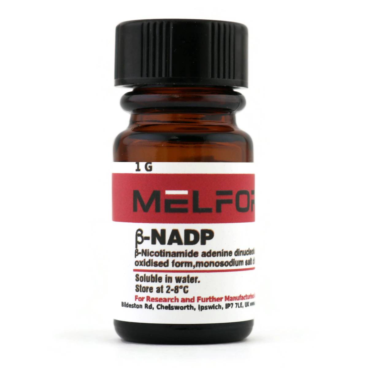 NADP [B-Nicotinamide adenine dinucleotide phosphate, oxidised form, monosodium salt dihydrate], 1 Gram