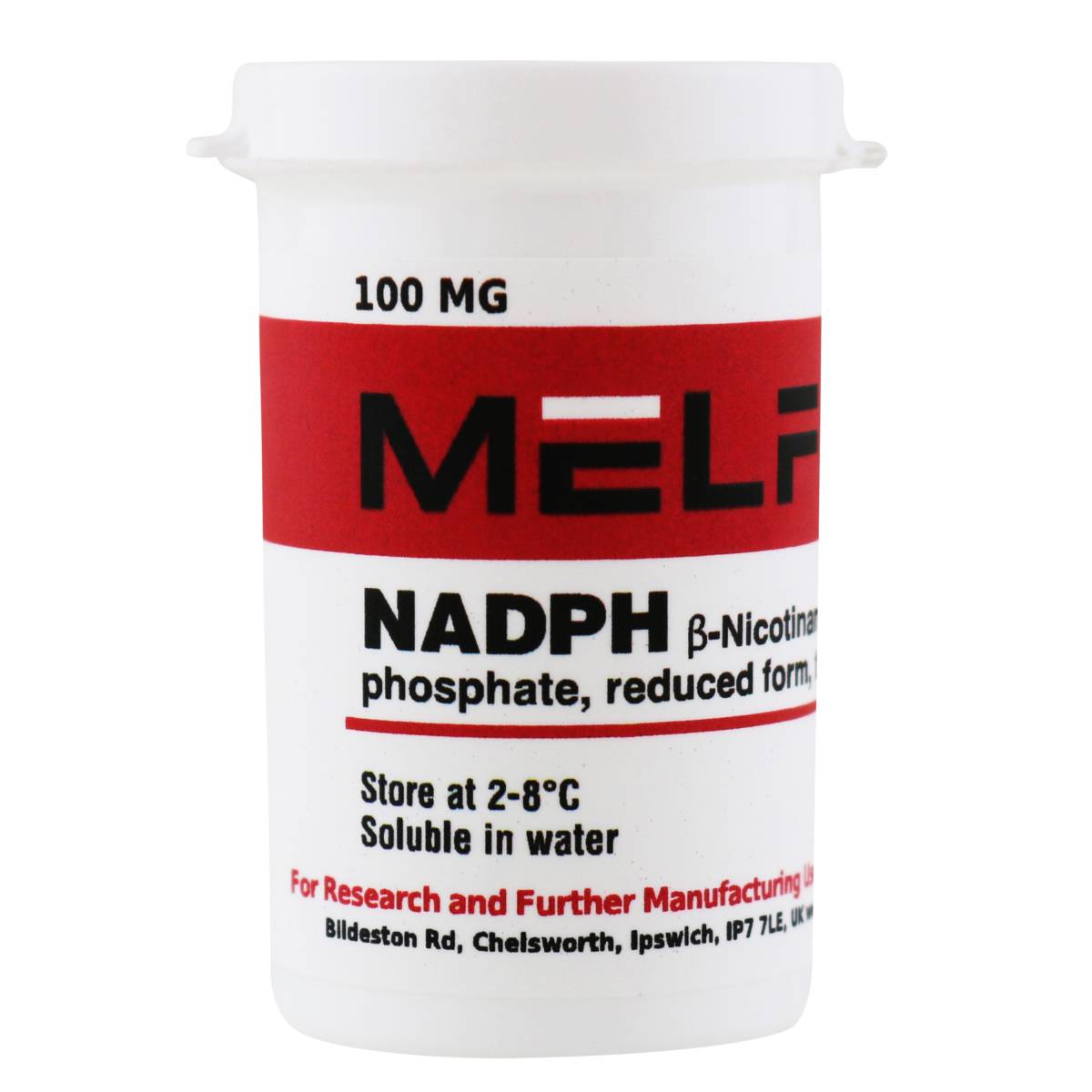 NADPH [β-Nicotinamide adenine dinucleotide phosphate, reduced form, tetrasodium salt trihydrate], 100 Milligrams