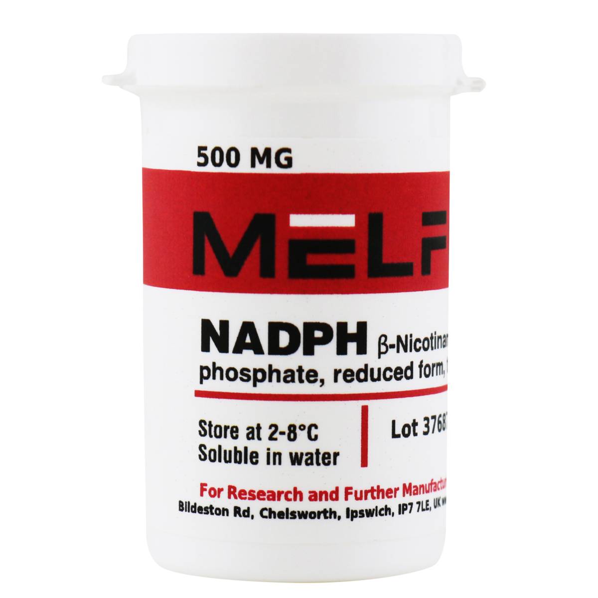 NADPH [β-Nicotinamide adenine dinucleotide phosphate, reduced form, tetrasodium salt trihydrate], 500 Milligrams