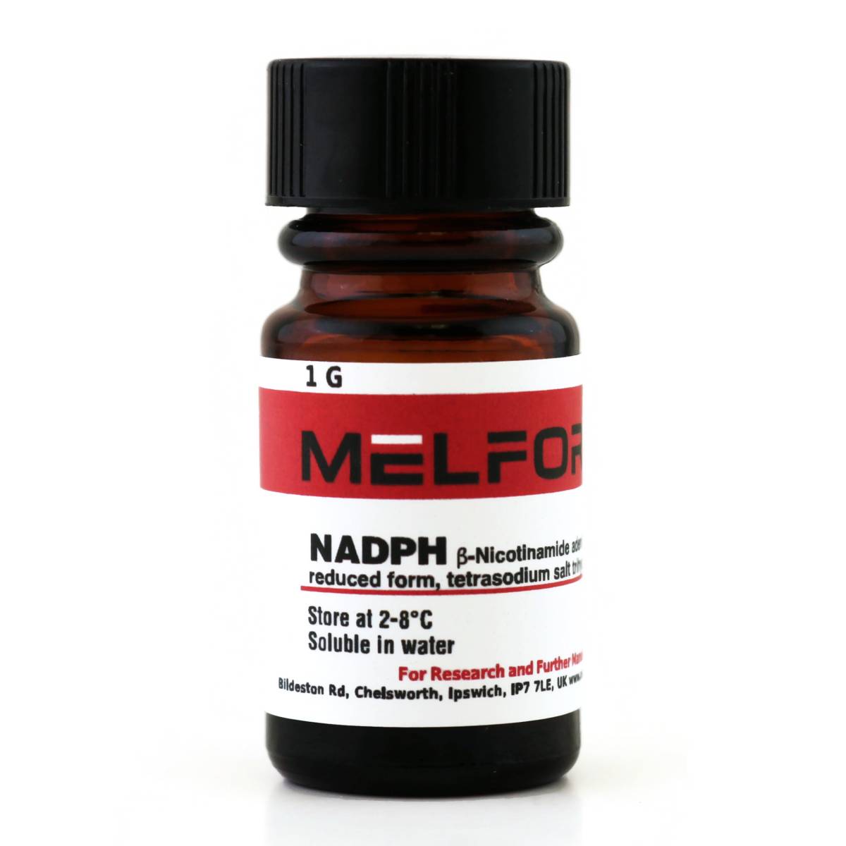 NADPH [β-Nicotinamide adenine dinucleotide phosphate, reduced form, tetrasodium salt trihydrate], 1 gram