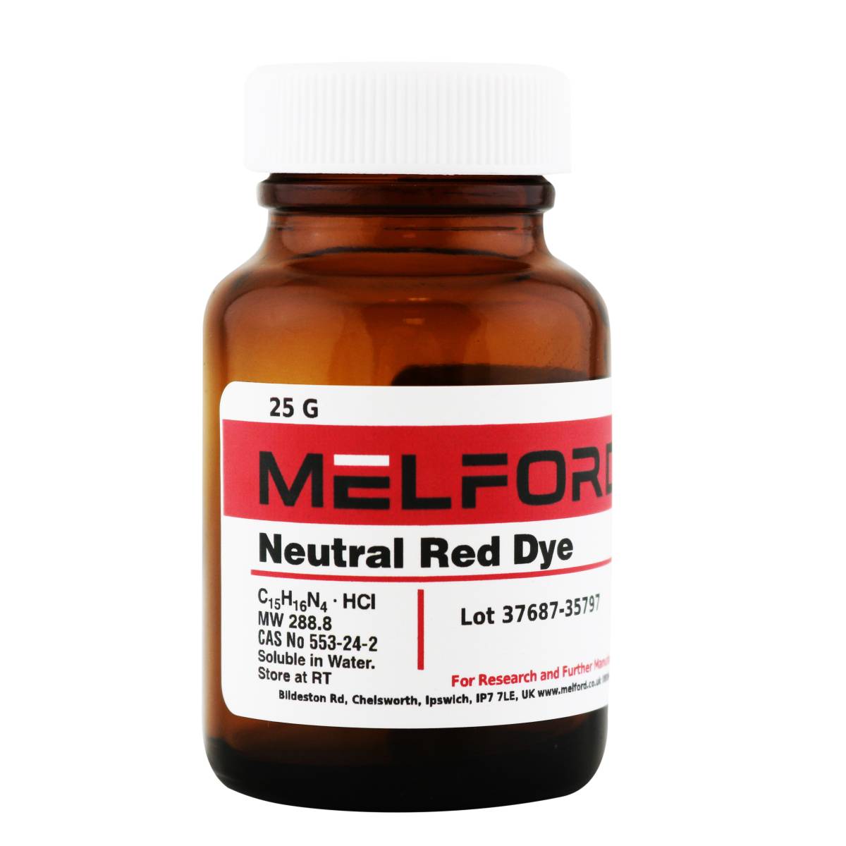 Neutral Red Dye, 25 Grams