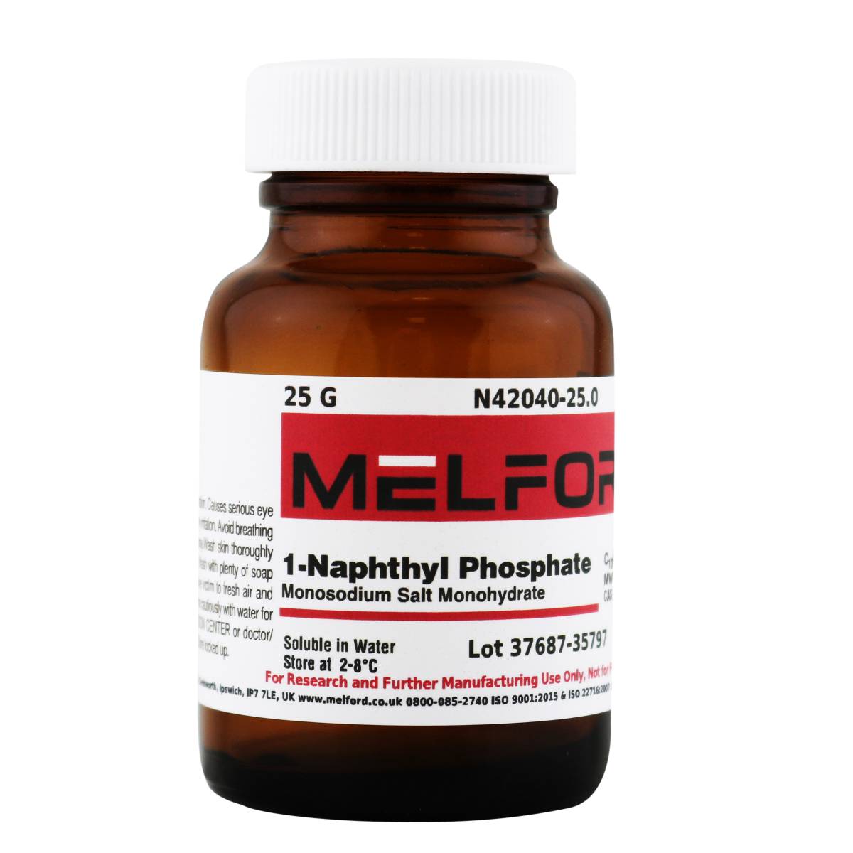 1-Naphthyl Phosphate Monosodium Salt Monohydrate, 25 Grams