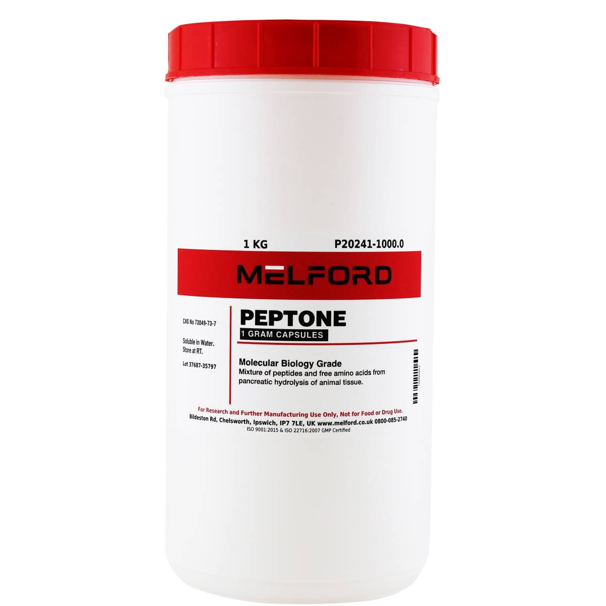 PEPTONE, 1 GRAM CAPSULES, 1 KILOGRAM