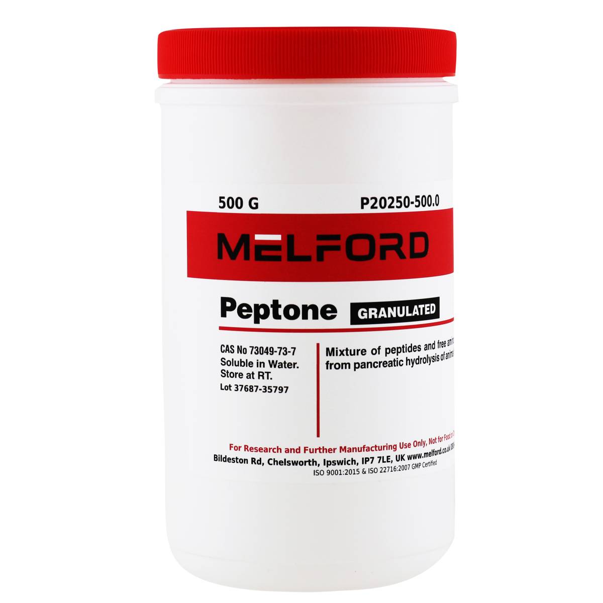 PEPTONE, GRANULATED, 500 GRAM