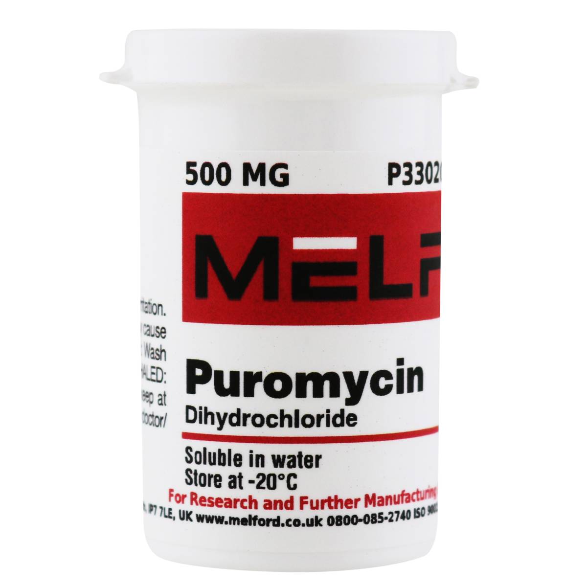 Puromycin Dihydrochloride, 500 Milligrams