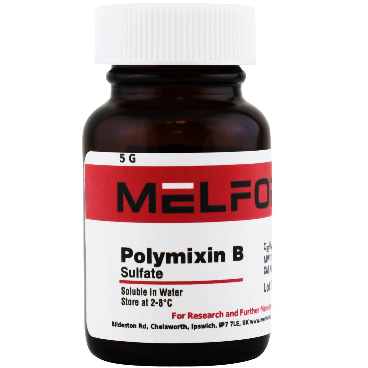 POLYMIXIN B SULFATE, 5 GM