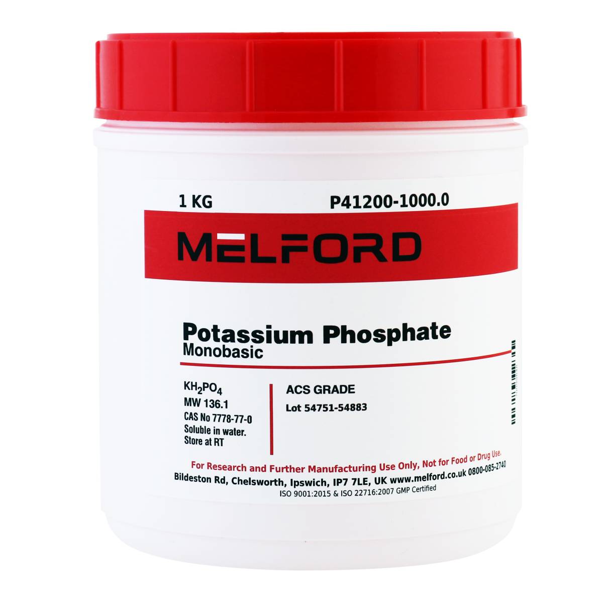 Potassium Phosphate, Monobasic, 1 Kilogram