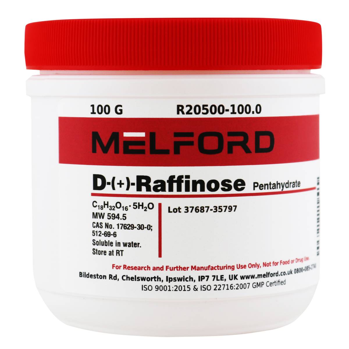 D-(+)-Raffinose Pentahydrate, 100 Grams