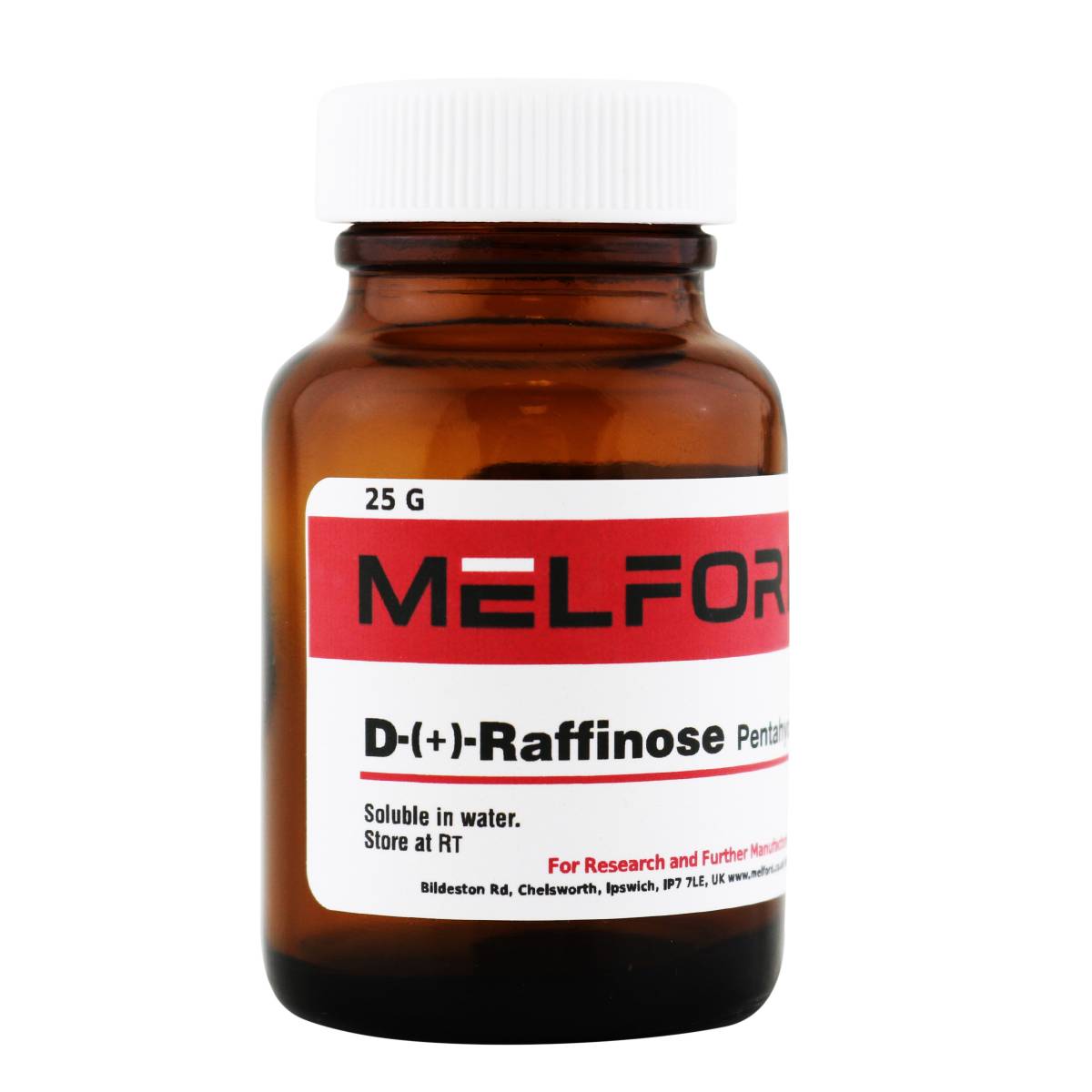 D-(+)-Raffinose Pentahydrate, 25 Grams