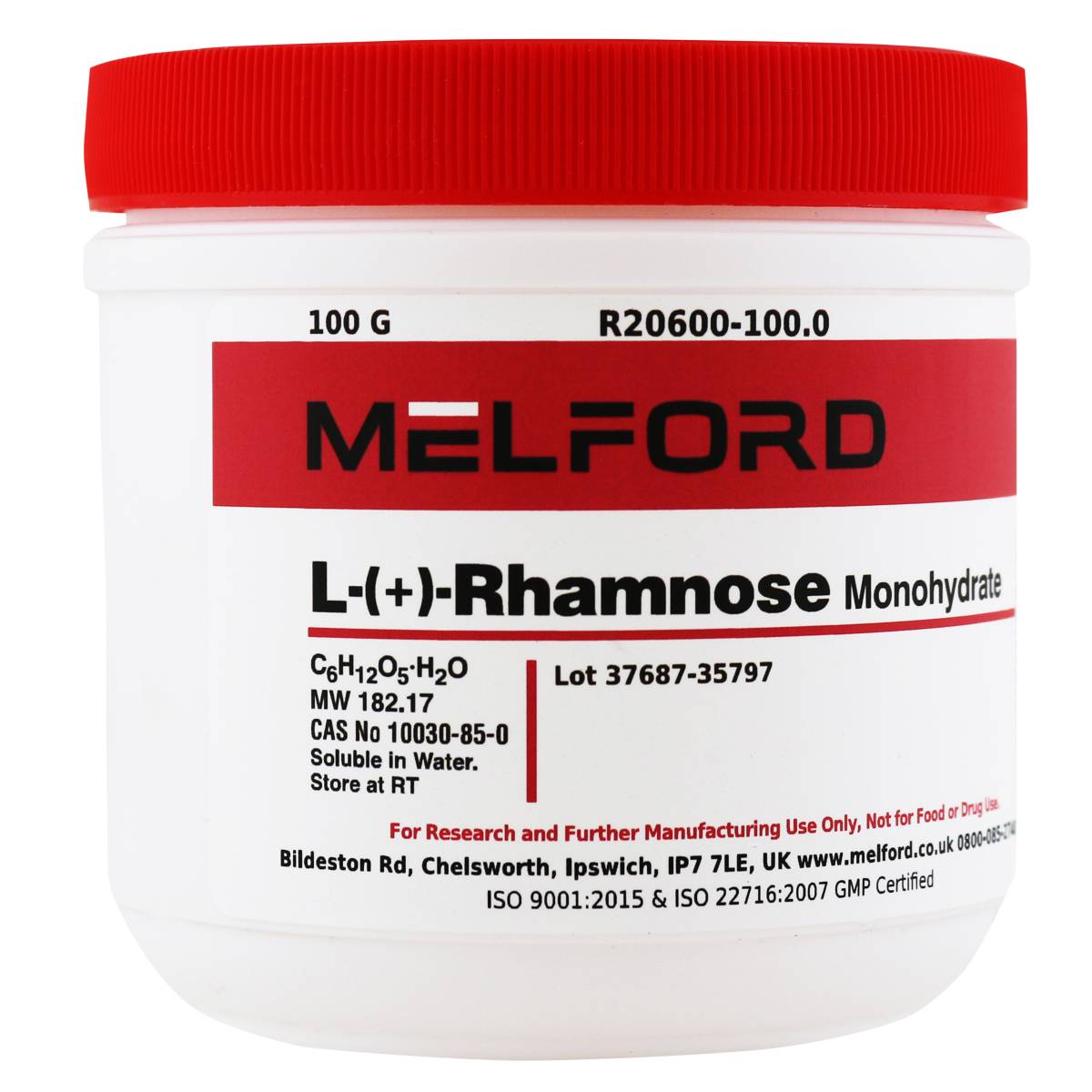 L-(+)-Rhamnose, Monohydrate, 100 Grams