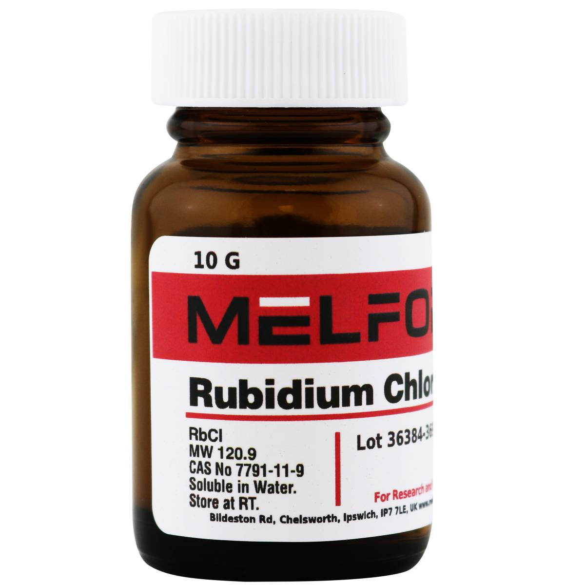 Rubidium Chloride, 10 Grams