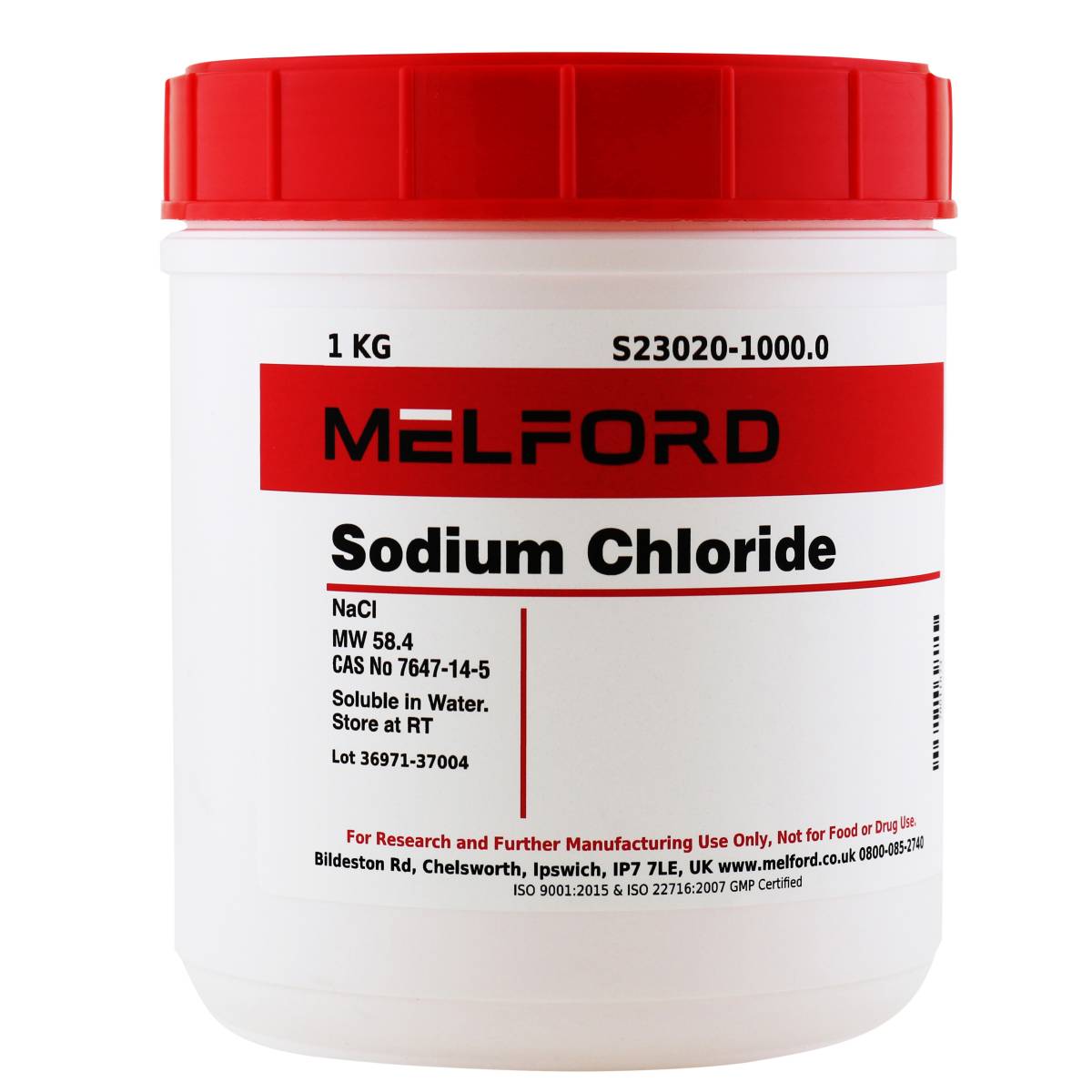 Sodium Chloride, 1 Kilogram
