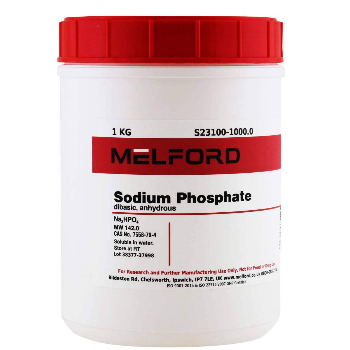 Sodium Phosphate Dibasic, Anhydrous, 1 Kilogram