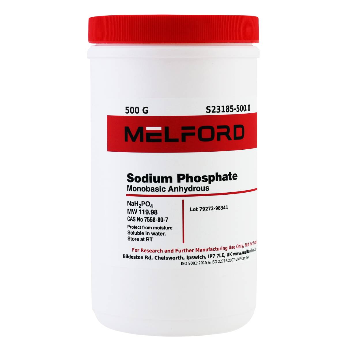Sodium Phosphate, Monobasic, Anhydrous, 500 Grams