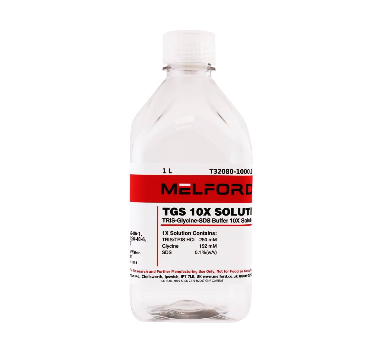 TGS 10X Solution [TRIS-Glycine-SDS Buffer 10X Solution], 1 Liter