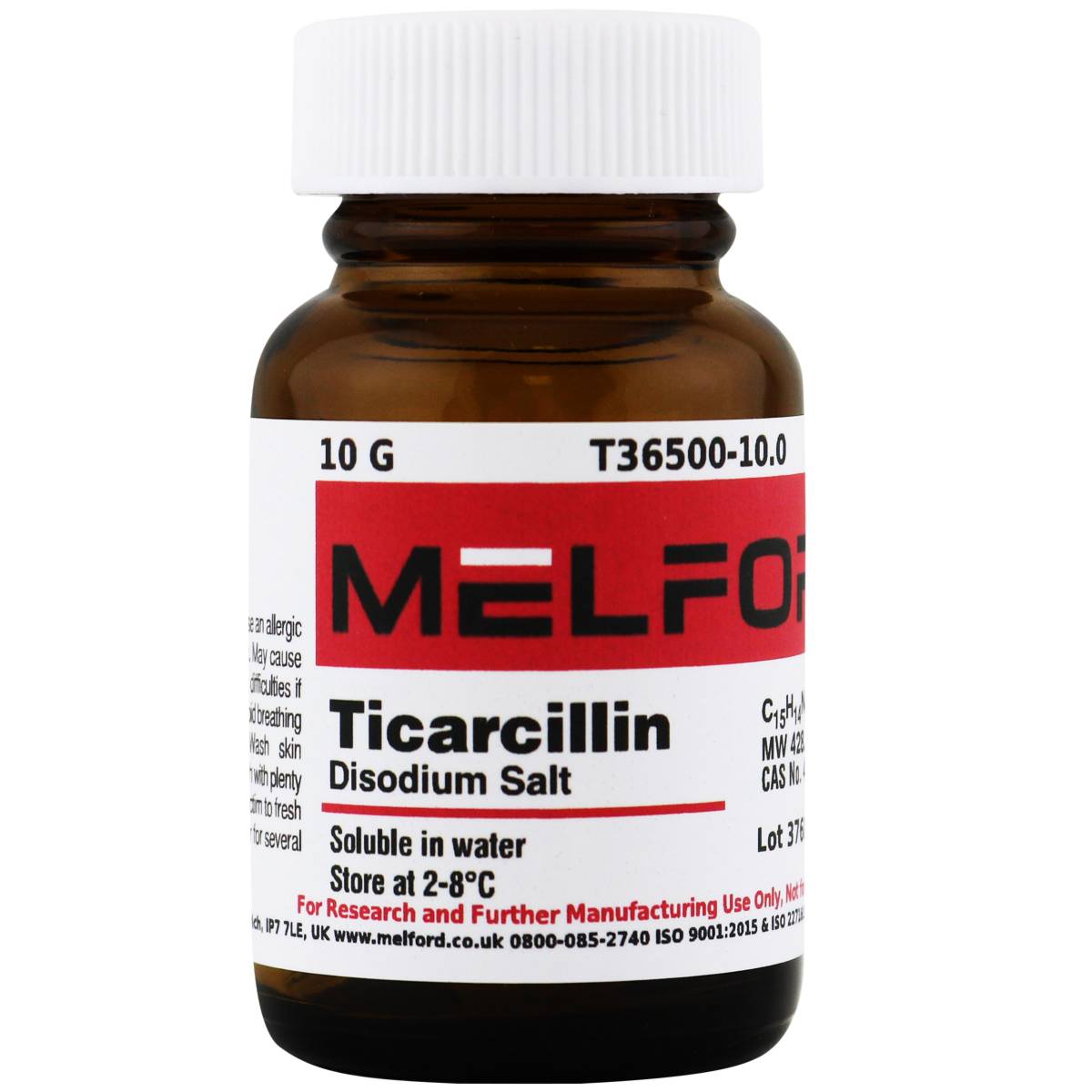 Ticarcillin Disodium Salt, 10 Grams