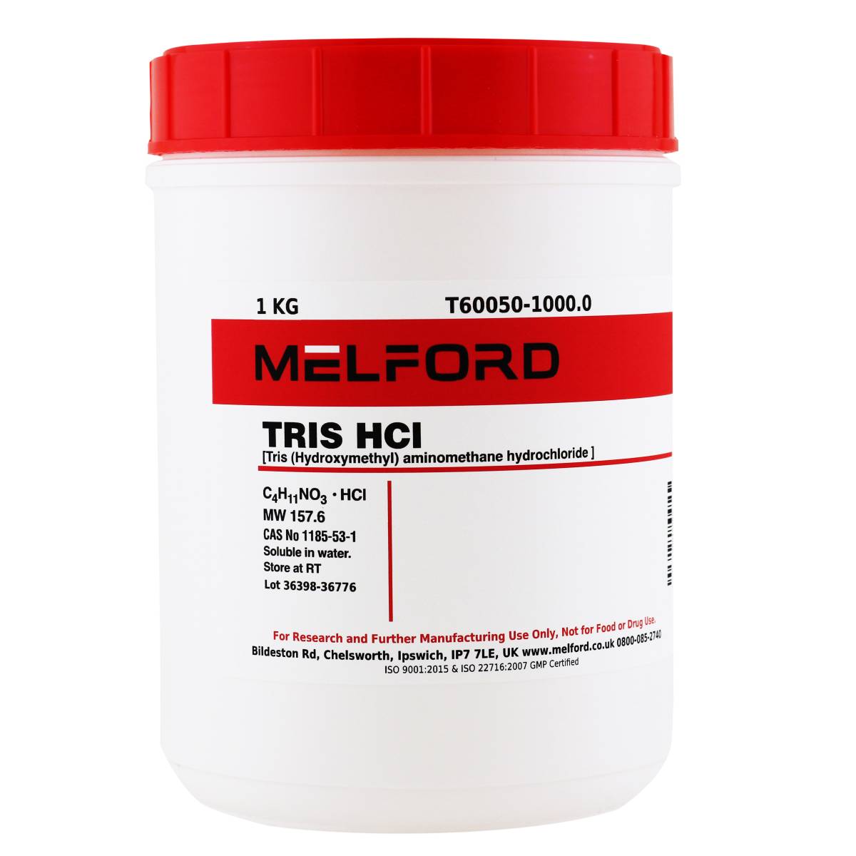 TRIS Hydrochloride [Tris(hydroxymethyl) aminomethane HCl], 1 Kilogram