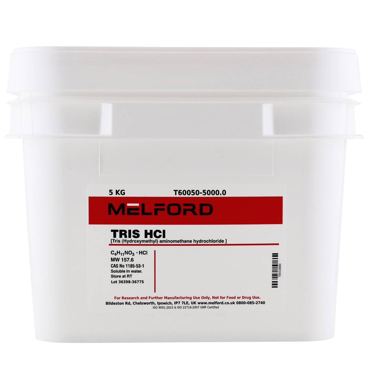 TRIS Hydrochloride [Tris(hydroxymethyl) aminomethane HCl], 5 Kilograms