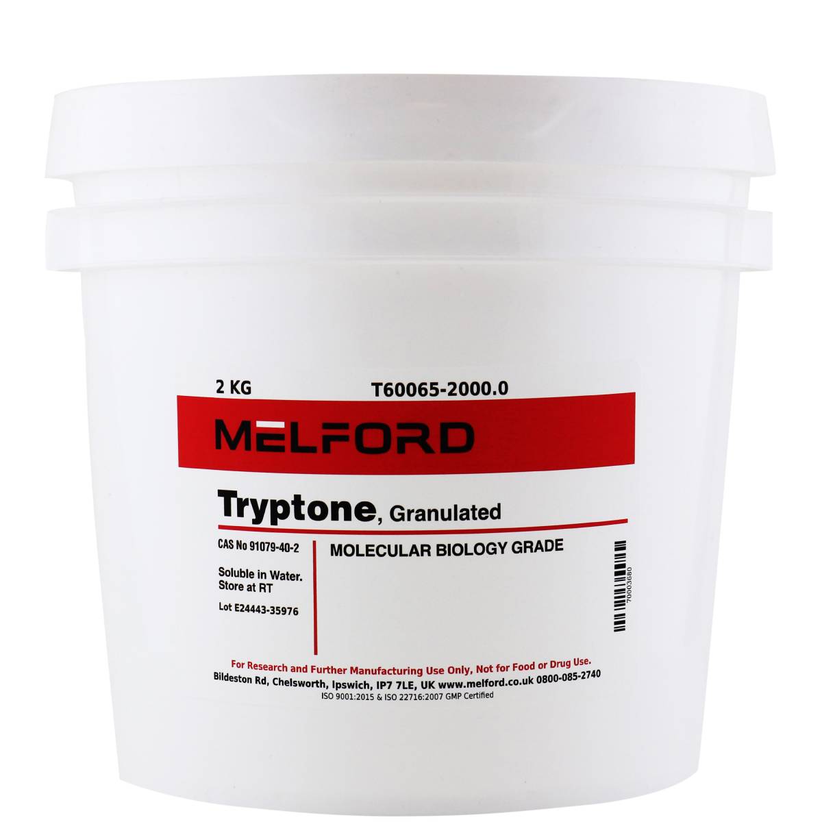 Tryptone, Granulated, 2 Kilogram