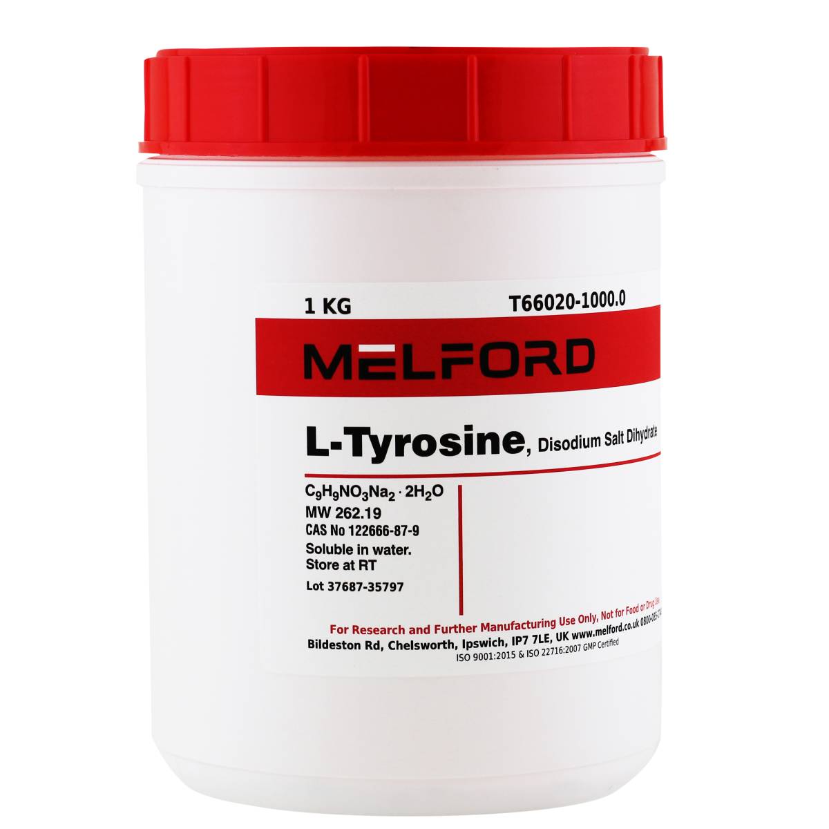 L-Tyrosine, Disodium Salt Dihydrate, 1 Kilogram