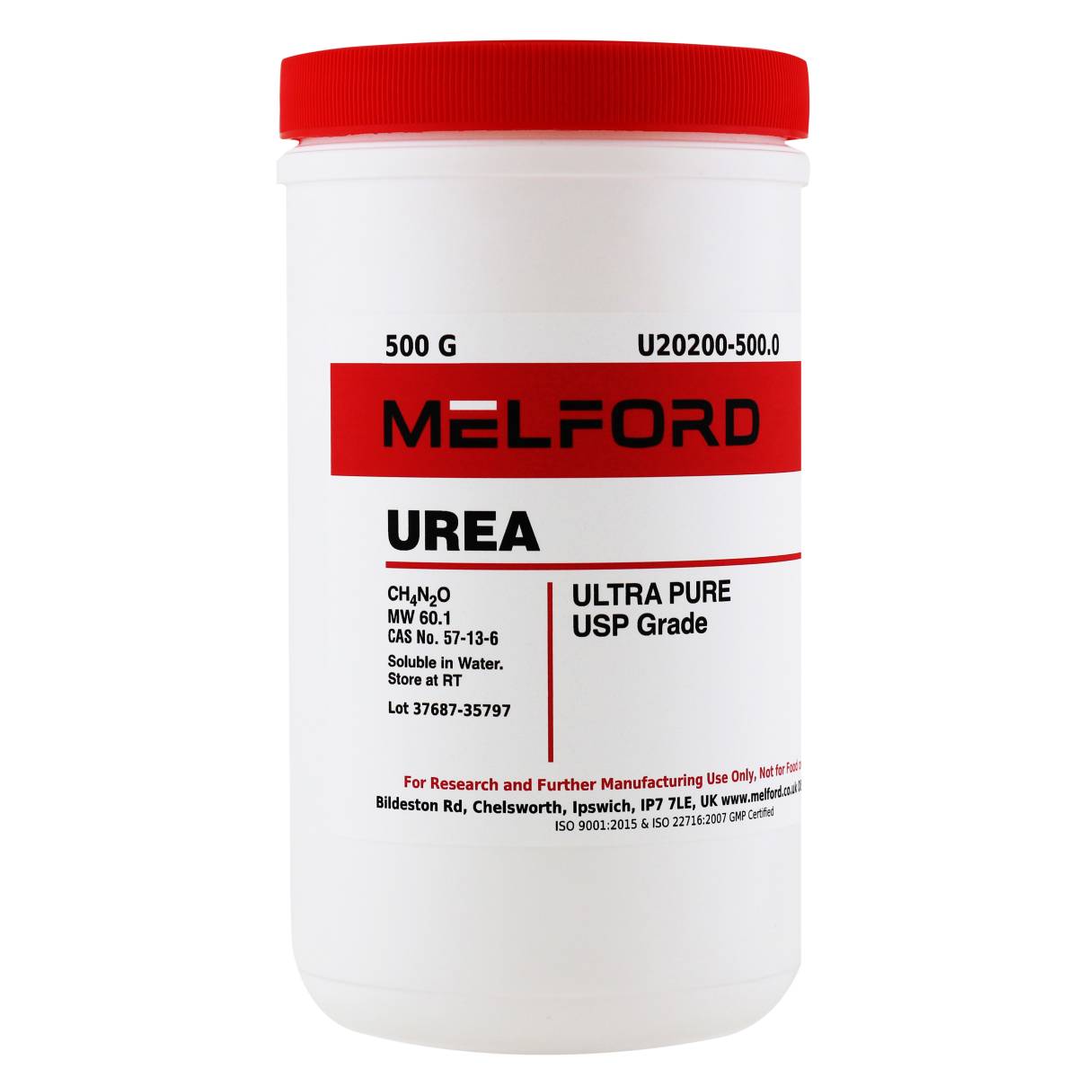 Urea, UltraPure (USP Grade), 500 Grams