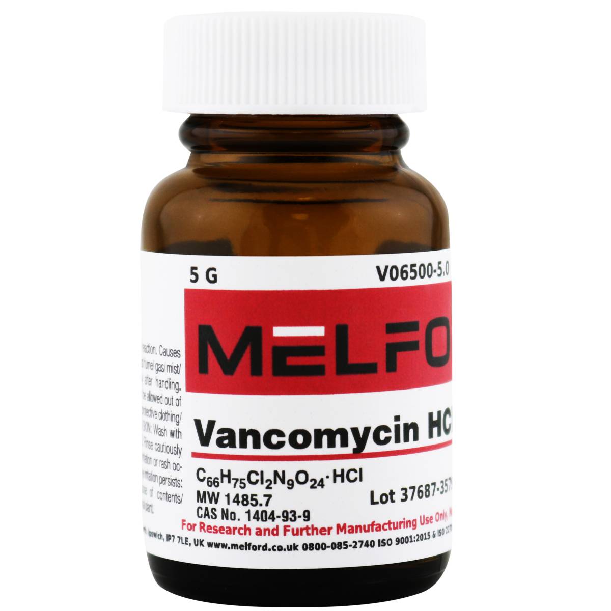 Vancomycin Hydrochloride, 5 Grams