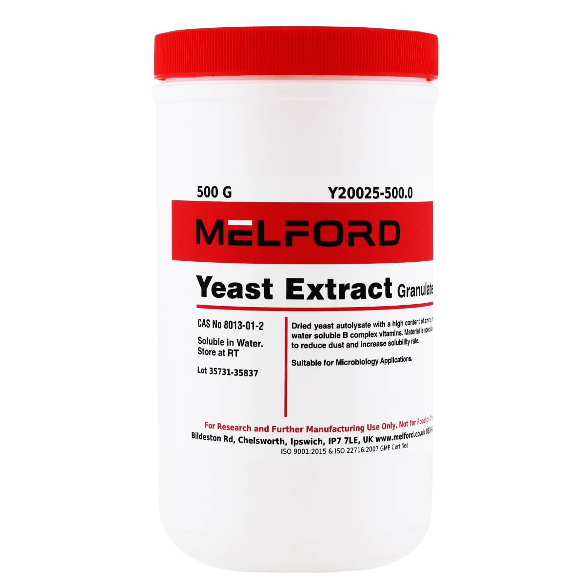 Yeast Extract, Granulated, 500 Grams