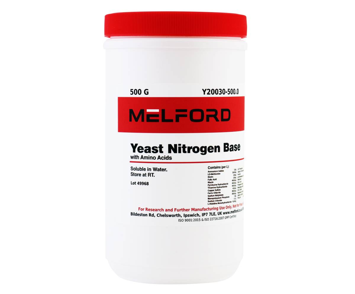 Yeast Nitrogen Base with Amino Acids, 500 Grams