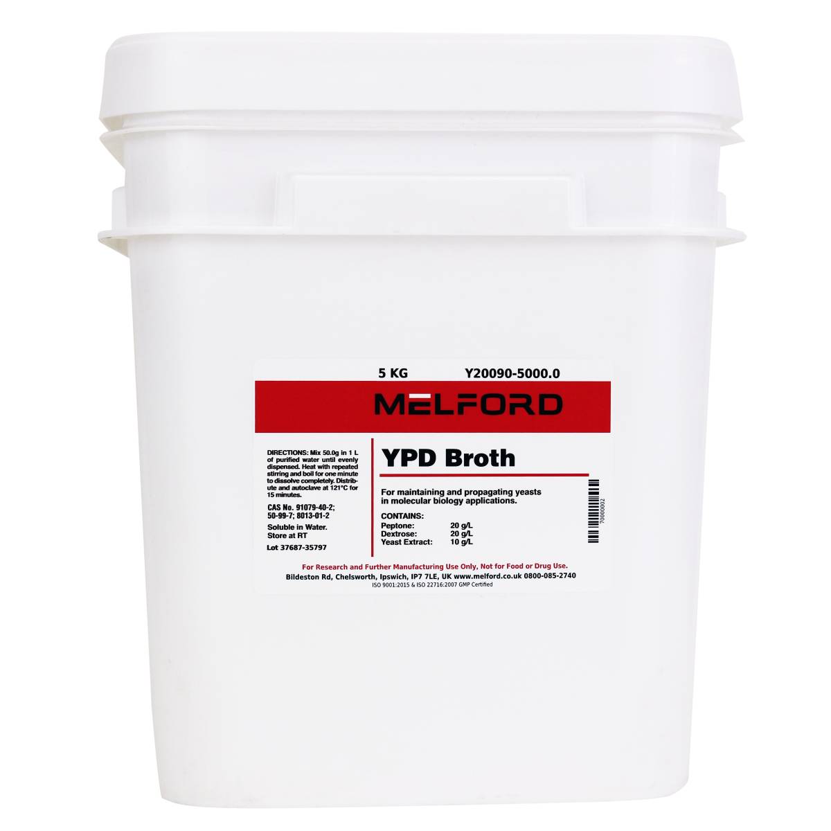 YPD BROTH, 5 KILOGRAMS