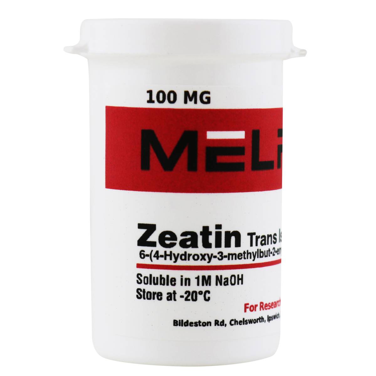 Zeatin, Trans Isomer [6-(4-Hydroxy-3-methylbut-2-enylamino)purine)], 100 Milligrams