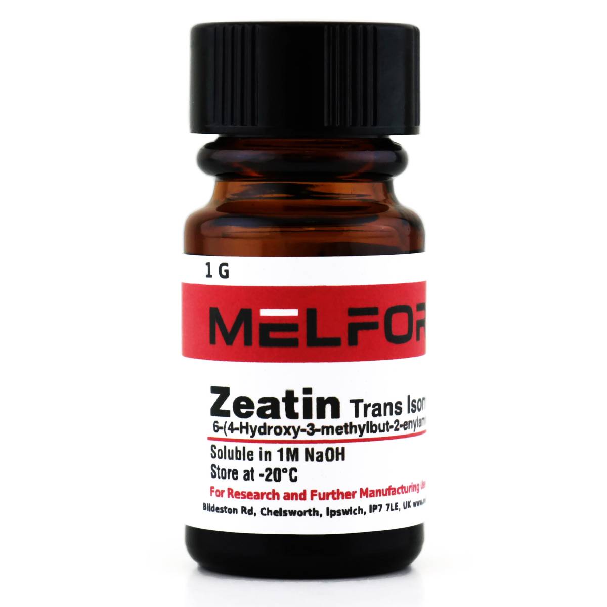 Zeatin, Trans Isomer [6-(4-Hydroxy-3-methylbut-2-enylamino)purine)], 1 Grams