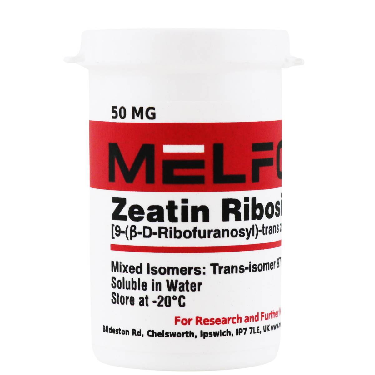 Zeatin Riboside [9-B-D-Ribofuranosyl)-trans-zeatin], 50 Milligrams