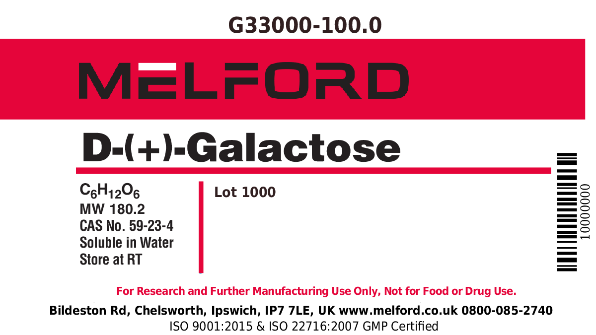 D-(+)-Galactose, 100 Grams